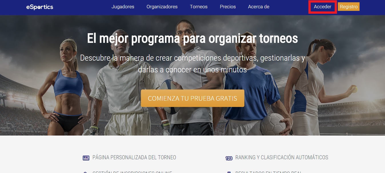 login esportics